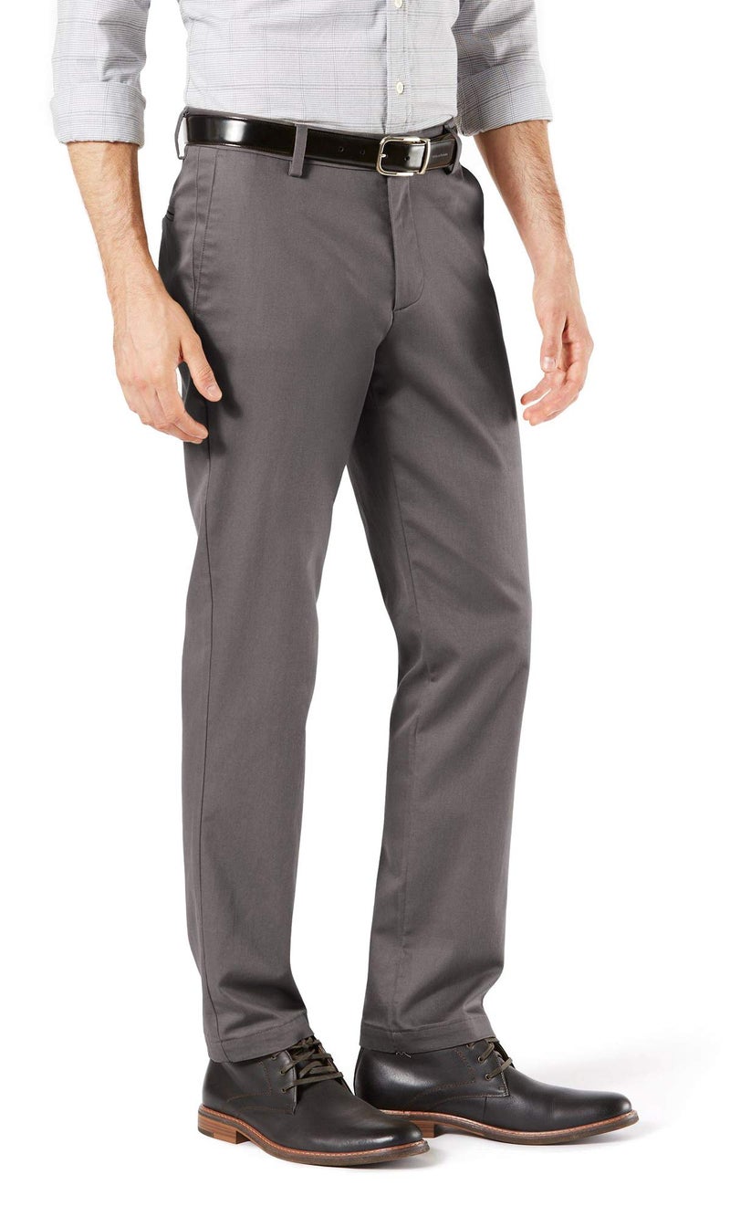 DockersÂ® Men's Slim Fit Signature Khaki Lux Cotton Stretch Pants, Magnet, 34W x 34L - Image 2